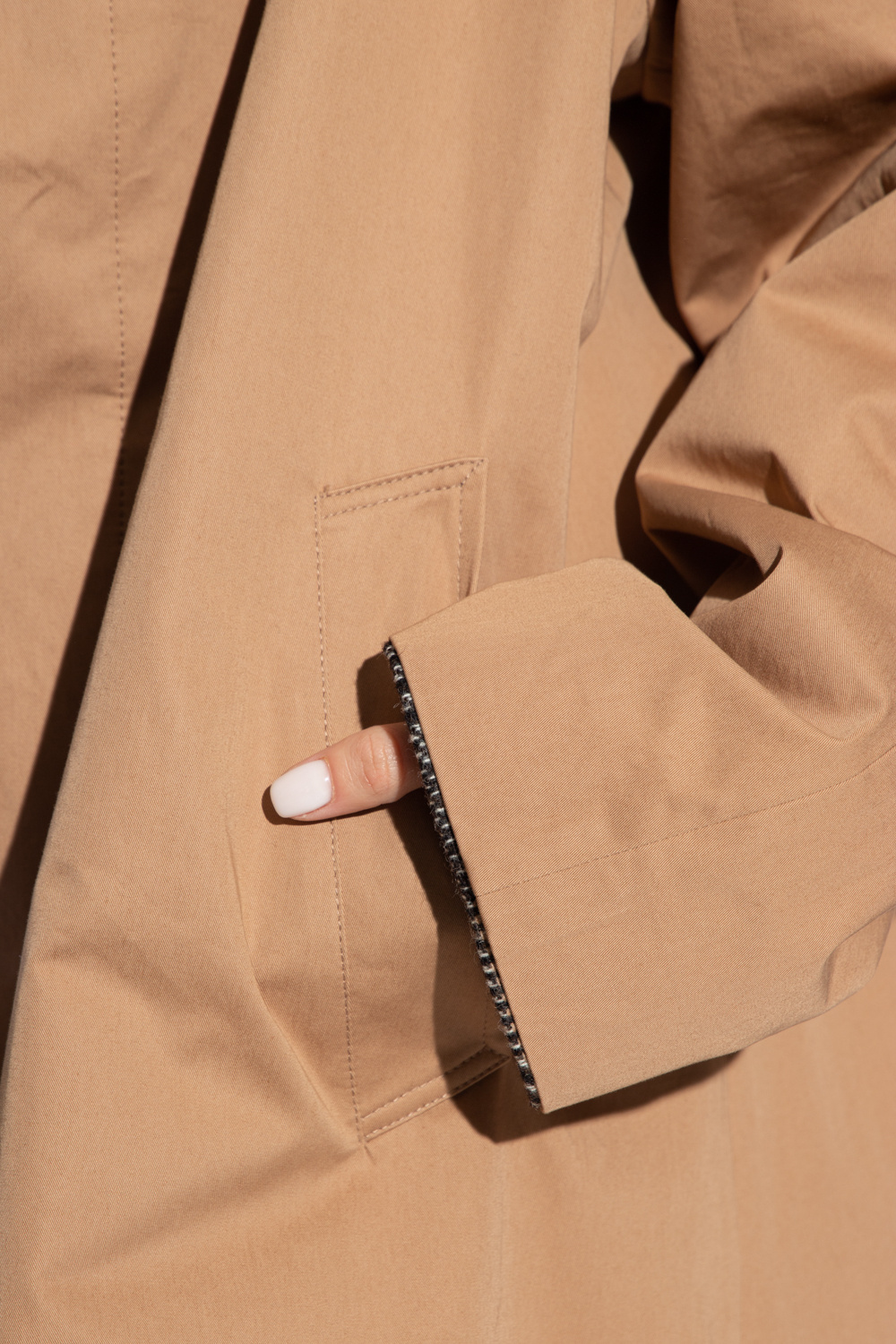 Brown Reversible oversize trench coat Maison Margiela